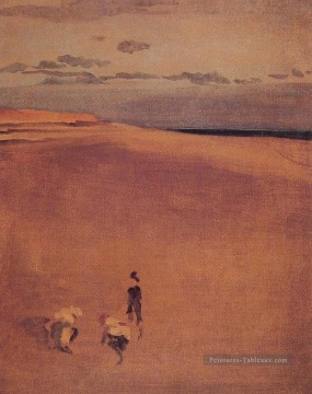  Plage Tableaux - La plage à Selsey Bill James Abbott McNeill Whistler